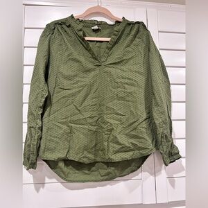 J. Crew Dark Green Blouse